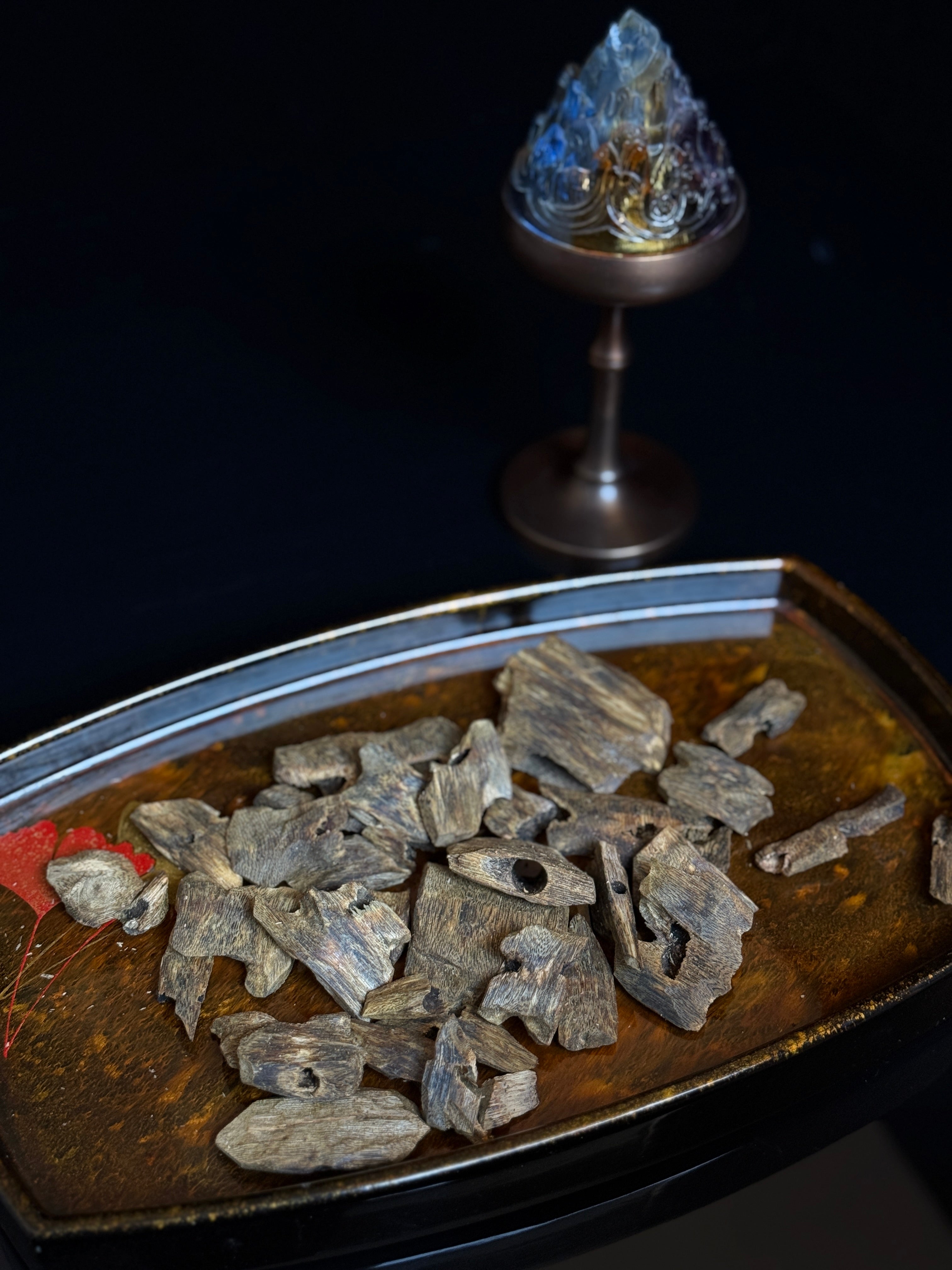 عُود قِي نَان مُزْرَع زَيْت أَسْوَد (جَمَاعِي) | Cultivated Qi Nan Agarwood Black Oil (Bulk) | 2.8 ر.س / جرام